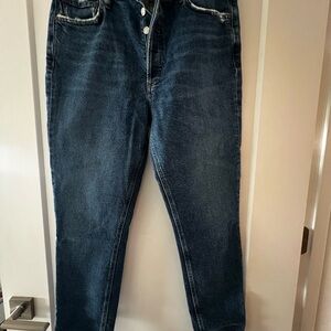 Agolde Men's Deep Blue Straight Jeans